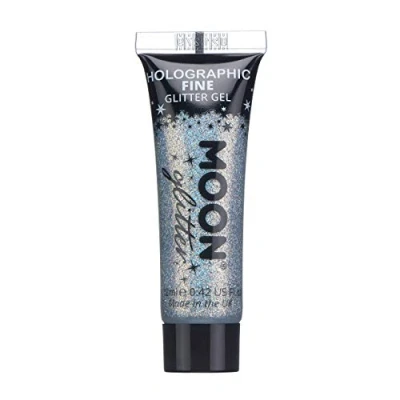 Abbildung von Holographisches Gesichts &amp; Körper Glitzer Gel von Moon Glitter 12ml Silber Gesichtsfarbe