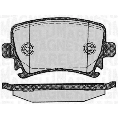 Abbildung von MAGNETI MARELLI 363916060601 Bremsbelagsatz VOLKSWAGEN: Golf 6, 5 Schrägheck, Passat B6 Variant, AUDI: A6 C6 Avant, A3 Sportback