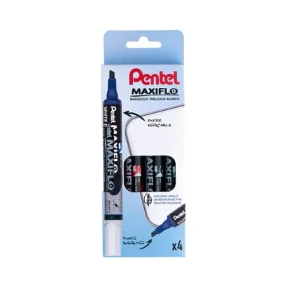 Abbildung von Pentel MWL6S/4 Whiteboard Marker MAXIFLO MWL6S, 4er Etui