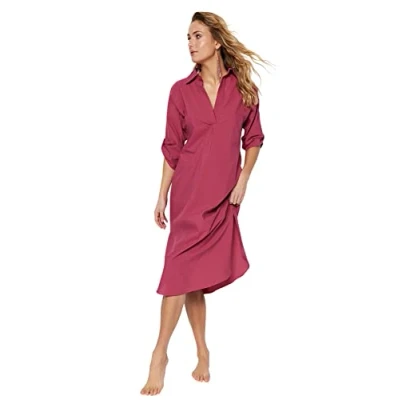 Abbildung von TRENDYOL Damen TIPP Detailliertes Strandkleid Dress, Pflaume, 34