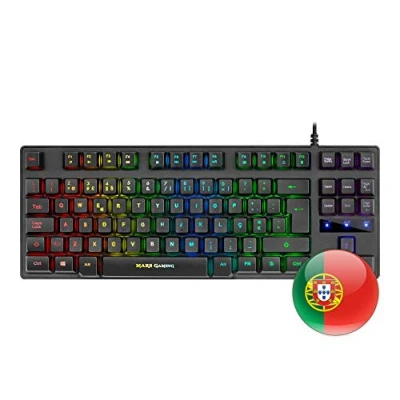 Abbildung von Mars Gaming MKTKLPT, H Mech Tastatur, RGB Beleuchtung 8 Effekte, Antighosting, Portugiesisch Sprache
