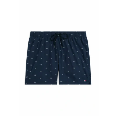 Abbildung von Tommy Hilfiger Essentials Medium Drawstring Print Badeshorts, Herren, Größe: Small, Outline flag desert sky