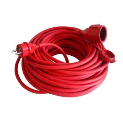 Abbildung von UNITEC Gummi Verlängerung H05RR F3G1,5mm² 25m, IP44, rot