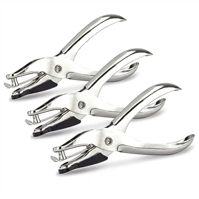 Abbildung von Rapesco 1739 Business Pack: Lochzange Modell 25, 10 Blatt Kapazität, Silber, 3er Pack
