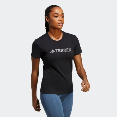 Abbildung von Adidas Terrex Classic LOGO Tshirt print, Damen, Größe: Large, Black