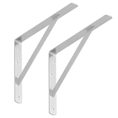 Abbildung von SOTECH 4er Set Regalkonsolen (300 x 225 30 mm, verzinkt, pulverbeschichtet), Konsole mit Querstrebe zur Stabilisierung