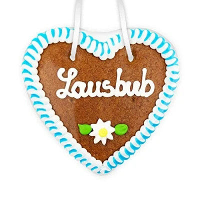 Abbildung von Lebkuchenherz 14cm Lausbub