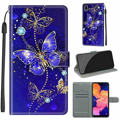 Abbildung von TOMYOU Handyhülle für Samsung Galaxy A10 Hülle Leder, Anti Rutsch Flip Cover Faltbare Schutzhülle， mit [ Magnetisch], [Kartenfach]
