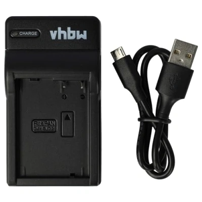 Abbildung von vhbw USB Ladegerät kompatibel mit Sigma DP1Q, DP1 Quattro, DP2Q, DP2 DP3Q, DP3 FP Kamera Camcorder Action Cam Akku Ladeschale
