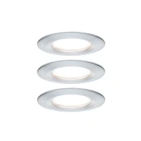 Abbildung von Paulmann Nova LED Einbauspot 3er rund starr alu