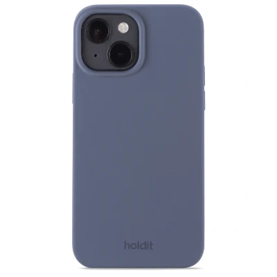 Abbildung von Apple iPhone 14 Hülle Silikon Holdit Hard Case/Backcover Handyhülle Dunkelblau