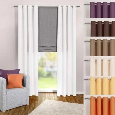 Abbildung von heimtexland ® Dekoschal mit Schlaufen und Kräuselband Uni Bordeaux rot HxB 175x140 Blickdicht Aber Lichtdurchlässig Vorhang natürlich matt einfarbig Schlaufenschal Bandschal ÖKOTEX Gardine Typ117