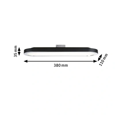 Abbildung von Paulmann Schienensystem Leuchten URail Panel Loop 480lm 7W 2700K 230V Chrom matt, 7W, (1 tlg), Einzelspot, dimmbar