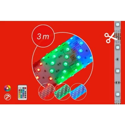 Abbildung von Briloner Leuchten LED Stripe, 90 flammig, Strip, 3m, Weiß, 12W, Wohnzimmer, Party, Gaming, Schlafzimmer