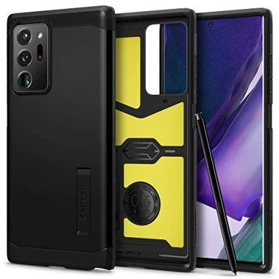 Abbildung von Samsung Galaxy Note 20 Ultra Hülle Kunststoff Spigen Hard Case/Backcover Handyhülle Schwarz Shockproof/Stoßfest