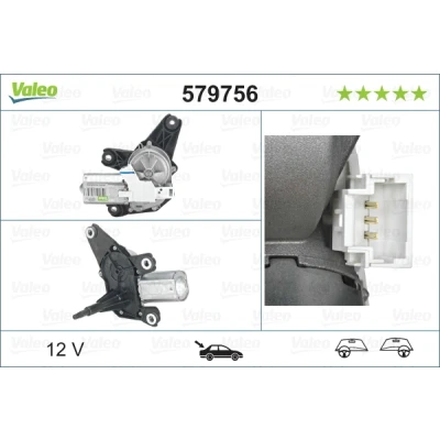 Abbildung von VALEO 579756 Scheibenwischermotor 12 hinten für Links /Rechtslenker ORIGINAL TEIL RENAULT: GRAND SCENIC 2, MEGANE 2 Kombi