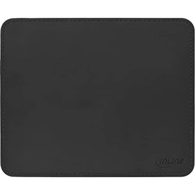 Abbildung von InLine 55459L Maus Pad Premium Kunstleder schwarz, 255x220x3mm