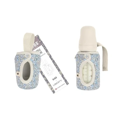 Abbildung von BIBS x Liberty Babyflaschenhülle Klein 110ml Neopren Schutzhülle für Flaschen Print Design, Small, Capel Ivory