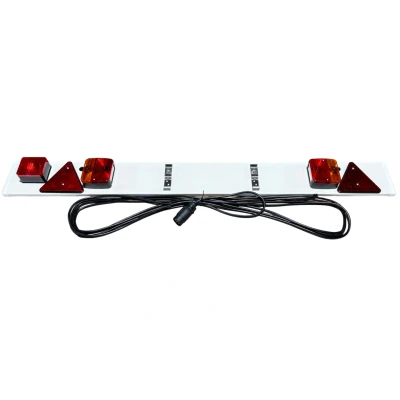 Abbildung von Lichtleiste Kunststoff für Anhänger Länge 137 cm 8 Meter Hauptkabel 7 poliger Anschluss Plug &amp; Play Aanhangwagendirect Anhängershop