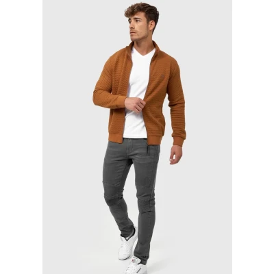 Abbildung von Indicode Jeans Bermie Sweatjacke, Herren, Größe: Medium, Mottled brown