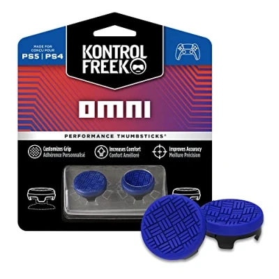 Abbildung von KontrolFreek Omni für PlayStation 4 (PS4) und 5 (PS5) Performance Thumbsticks 2 x Kurz Konkav Blau