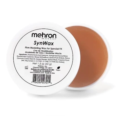 Abbildung von Mehron Make up SynWax Festes Modellierwachs für Special FX Narbenwachs SFX falsche Narben, Wunden und Halloween Effekte (42 g)
