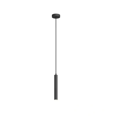 Abbildung von Arcchio LED Hängeleuchte Franka, Leuchtmittel fest verbaut, warmweiß, Modern, Aluminium, Schwarz (RAL 9005), 1 flammig, inkl.