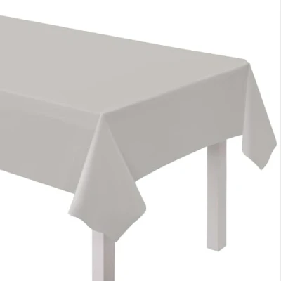 Abbildung von amscan 9915404 215 Graphitgrau, umweltfreundlich, recycelbares Papier, Party Tischdecke, 2,74 m