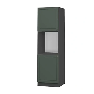 Abbildung von Vicco Herdumbauschrank Fame Line, Grün Gold Landhaus/Anthrazit, 60 cm offen