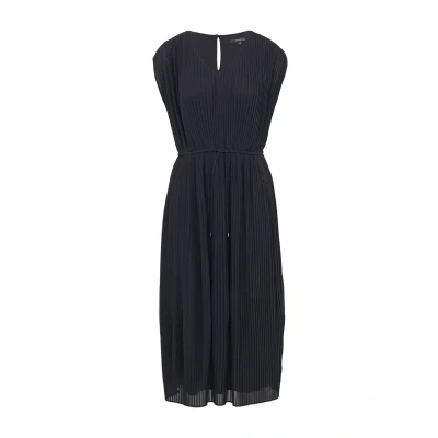 Abbildung von comma Plissiertes MIDI Freizeitkleid, Damen, Größe: 32, Navy