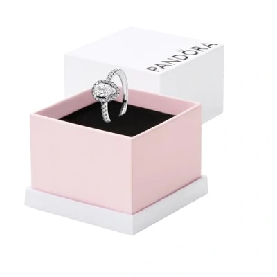 Abbildung von Pandora Sparkling PEAR HALO Ring, Damen, Größe: 50, Sterling silver