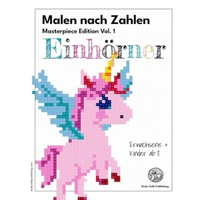 Abbildung von Malen nach Zahlen Masterpiece Edition Vol. 1 Einhörner: Ein zauberhaftes Malbuch für Erwachsene und Kinder ab 8 Jahren. Geeignet Filz Buntstifte. kreatives Geschenk Hobbykünstler