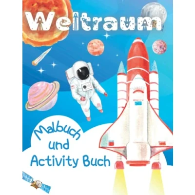 Abbildung von Weltraum Malbuch: Raum und Planeten Färbung Illustrationen über Sonnensystem, Astronauten, Raketen, Raumschiffe,