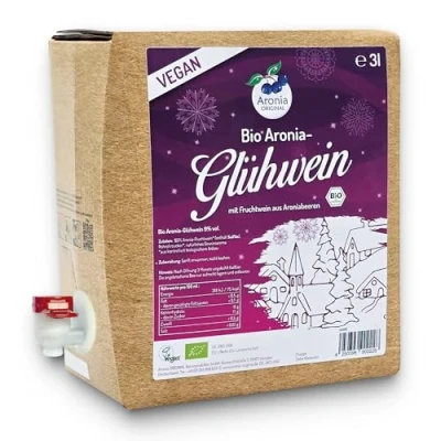Abbildung von Aronia Original Bio Glühwein 3 Liter Vegan &amp; zertifiziert Fruchtiger aus Aroniabeeren Sanft Erwärmen für Vollmundigen Genuss Hochwertiger ohne Zusatzstoffe