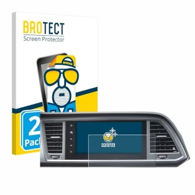 Abbildung von BROTECT Entspiegelungs Schutzfolie für Seat Cupra Ateca Facelift 2021 MiB 3 (2 Stück) Matte Displayschutz Folie, Anti Reflex, Fingerprint