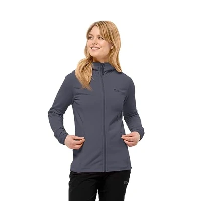 Abbildung von Jack Wolfskin Baiselberg Hooded FZ Fleecejacke, Damen, Größe: XXL, Dolphin