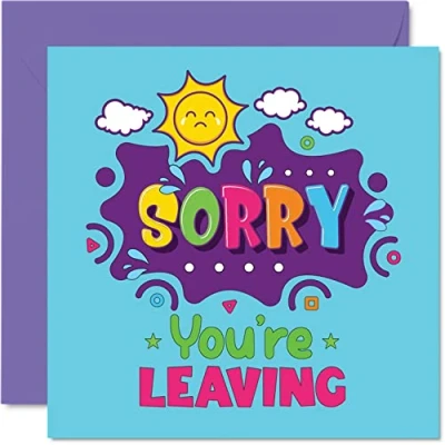 Abbildung von Abschiedsgeschenke für Kollegen, Frauen, Männer, Sorry You&#039;re Leaving Your Good Luck In New Job Karte, 145 mm x mm, lustige Glückwunschkarte