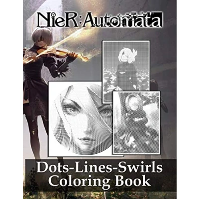 Abbildung von Nier Automata Dots Lines Swirls Coloring Book: Fantastic Activity Color Books For Adults And Kids