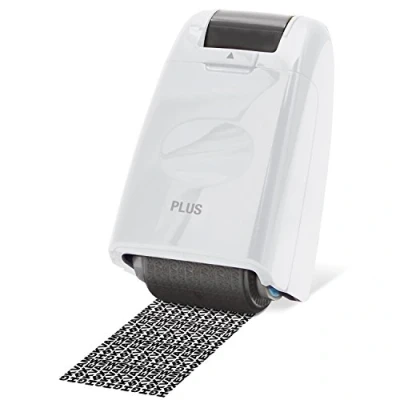 Abbildung von PLUS JAPAN Klebeband Datenschutz Rollstempel Standard, weiß