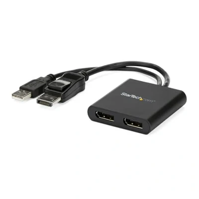 Abbildung von StarTech.com 2 Port Multi Monitor DisplayPort Adapter, DP auf 2x 1.2 Splitter, Dual 4K 30Hz oder 1080p 60Hz Computer MST Hub, USB Betrieben, nur Windows (MSTDP122DP)