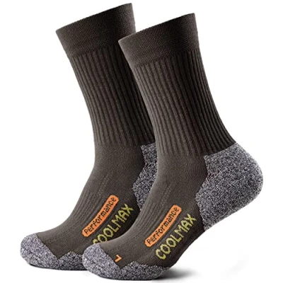 Abbildung von Piarini 2 Paar Coolmax Wandersocken Outdoorsocken Funktionssocken lang taupe 39 42