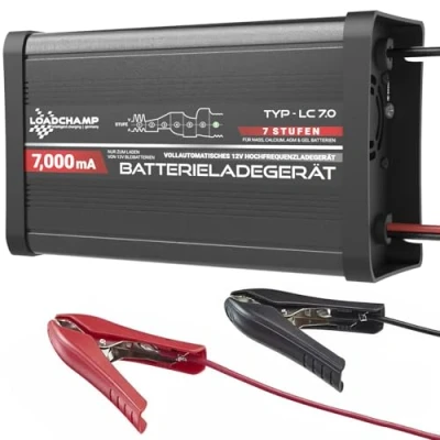 Abbildung von Loadchamp automatisches KFZ PKW Auto Batterie Ladegerät 12V AGM Gel Calcium Batterielader 7A