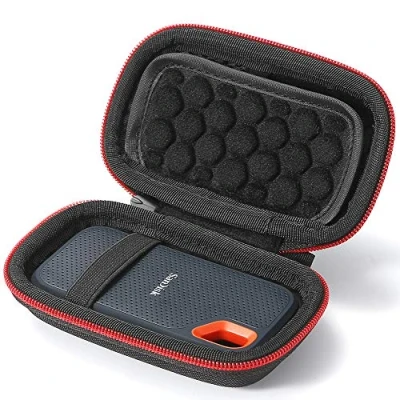 Abbildung von Hard Case für SanDisk 250 GB / 500 1 TB 2 Extreme SSD SDSSDE60, Tragetasche Schwarz