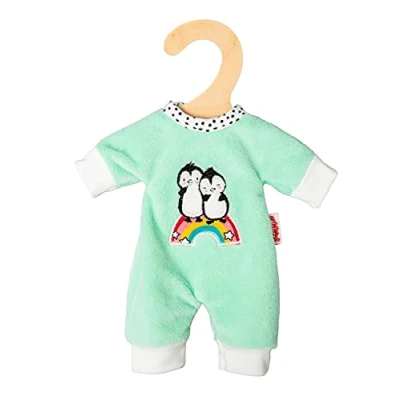 Abbildung von Flauschiger Puppen Strampler Pinguin P&uuml;nktchen, mini, Gr. 20 25 cm