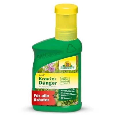 Abbildung von Neudorff Azet Kräuterdünger 100% natürlicher Bio Dünger für schnelles Wachstum und schmackhafte, aromatische Kräuter, 250 ml