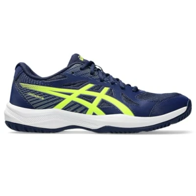Abbildung von Asics Upcourt 6 Handballschuh, Herren, Größe: 43.5, Blue expanse/safety yellow Lederimitat/textil