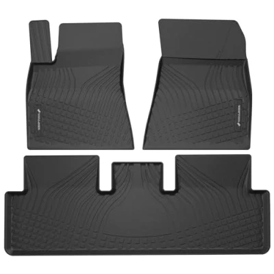 Abbildung von WALSER Premium Fussmatten Auto kompatibel mit Tesla Model 3 (5YJ3) 01/2017 Heute, 100% passgenaue Gummimatten Made in EU, robuste Fußmatten Auto, Fußmatten, Fußmatte