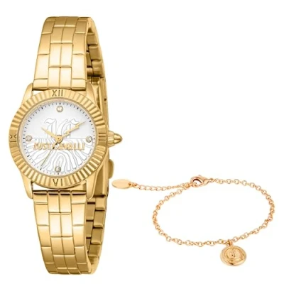 Abbildung von Just Cavalli Damen Analog Quarz Uhr mit Edelstahl Armband JC1L328M0055