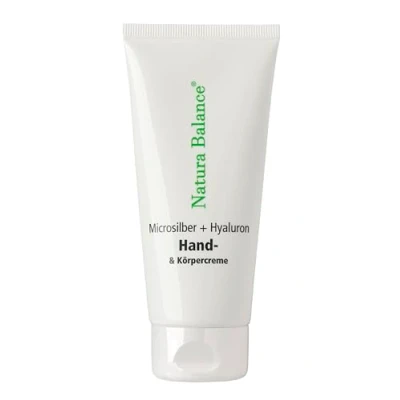 Abbildung von 100ml Handcreme Microsilber + Hyaluron Microsilver Hyaluronsäure Creme Salbe Körper Vitamin E Niacinamid Panthenol Mikrosilber Silber vegan