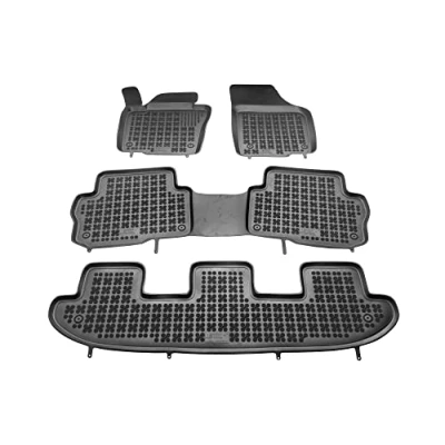 Abbildung von REZAW PLAST 200112 Fußmattensatz Gummi vorne und hinten 4 schwarz Maßgefertigt SEAT: Alhambra II, VOLKSWAGEN: Sharan II
